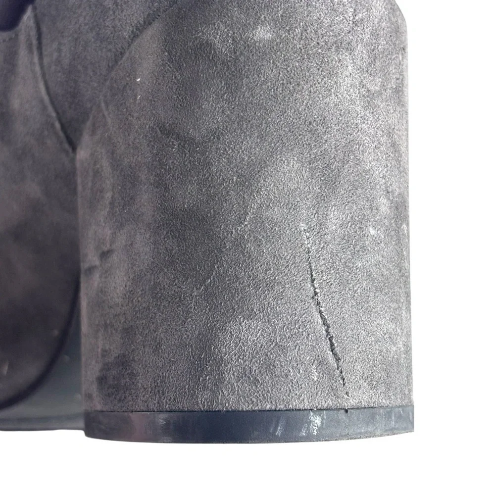 STUART WEITZMAN UW45943 GRAY SUEDE LEATHER OVER THE KNEE HEELED BOOTS